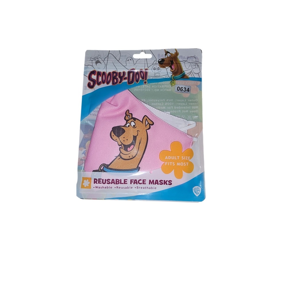 Scooby-Doo Reusable Face Mask Adult Pink Warner Bros Mystery New #634,638